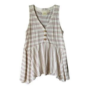 Maeve Alayne Striped Tunic Top Small Boho Indie Layered Lagenlook Anthropologie